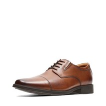 Clarks 남성용 틸덴 캡 옥스포드화 다크 탠 레더 10.5 W