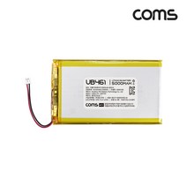 [UB461] Coms 6060100 충전지 5 000mAh 3.7V 리튬 폴리머 배터리, 1개