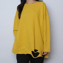 파라노말샵 빈티지 컷팅 긴팔 티셔츠