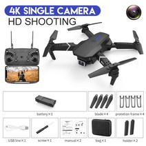 스파이 드론 아바타 농업용드론 잠수드론KBDFA-E88 Pro RC 접이식 쿼드콥터 드론 4K HD 와이파이 FPV 1080, 15 black-single C-4K-1B