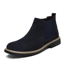 남성 스웨이드 첼시 부츠 남자 앵클 부츠 패션 가죽 캐주얼 웨스턴 부츠 워커 Mens Suede Chelsea Boots Fashion Leather Casual Booties