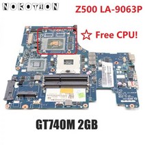 NOKOTION 레노버 아이디어패드 Z500 노트북 마더보드용 LA 9063P 메인보드 VIWZ1_Z2 15인치 DDR3 GT740M 2GB GPU 셀러론 CPU, 2G With i7 3th CPU