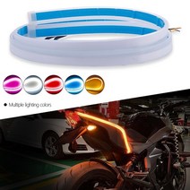 경광등 싸이렌 싸이키 12v 범용 drl 라이트 오토바이 led 주간 주행등 스캔 방수, 얼음 파란색에서 노란색으로, 30cm, 1개