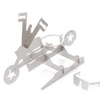아타고그리들 캠핑무쇠 코팅숯불그릴 화덕 볼케이노 솥뚜껑불판치킨 스탠드 오토바이 터키 스테인레스 스틸 드럼 스틱 랙 그릴 바베큐 도구 휴대용 바베큐 주방 도구 액세서리, 별