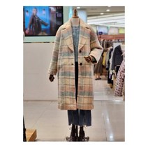 [써스데이아일랜드] [W몰 ] 체크 울져지 롱코트 T218MCT240W