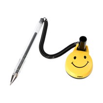 델리 스마일 데스크 부착볼펜 0.5mm E6793, 5개, 블랙