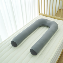 백화상점 U자형 바디필로우 여름 옆으로 안고자는 베개 롱 쿠션, 그레이