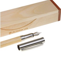 LACHIEVA LUX 고급 필기구 천연 나무 카린 독일제 펜촉 만년필 선물 세트 선물 (천연 나무 메이플), 상세페이지 참조, 상세페이지 참조