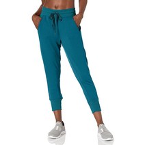 Danskin 여성용 소프트 터치 조거 팬츠 블랙 솔트 스몰