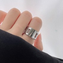 르부포유 써지컬스틸 러브 포에버 볼드 포인트 오픈 반지