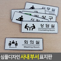 심플 사무실 회의실 상담실 비상구 아크릴 안내판