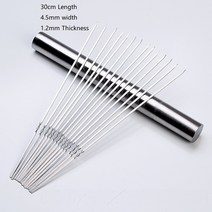 (50pcs) 스테인레스 스틸 꼬치 라운드 플랫 바베큐 꼬치 튜브 바베큐 그릴 바베큐 스틱, [02] 30cm Flat, 30cm 플랫