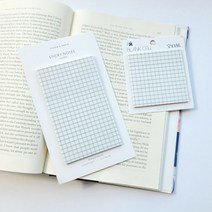모눈 직사각 정사각 투명 점착식 메모지 pet 스티키 노트, 직사각모눈(7.5x12.7)