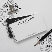 비온뒤 공부 계획 스케줄러 stay steady 스터디플래너 6개월 타입 스프링 제본, 화이트