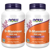나우푸드 D 디 마노스 마그네슘 무설탕 2병, 1개, D마노스 500mg 120캡슐 X 2개