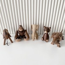 카이보 우드 원목장식 목각인형 고릴라 곰 강아지 말 코끼리 로젠달 우디맨