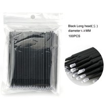 일회용 마이크로 브러쉬 속눈썹 연장 개별 제거 면봉 도구, 01 Black S