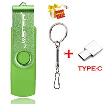 USB 플래시 드라이브 OTG 펜 64 기가바이트 Pendrive 개인 메모리 스틱 32 무료 TYPE-C 어댑터 스마트 폰, 06 Green_04 32GB
