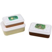 스케이터 토토로 수채 사각보존용기 3p 세트, 1세트