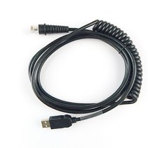 하니웰 HHP 3800g3800r382032004600g4600r48204600Q 용 2pcs 바코드 스캐너 USB 케이블 나선형 5M(17 피트), 한개옵션0
