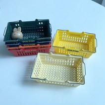 덜튼 데스크 미니 바스켓 마켓 바구니 소품, 크림