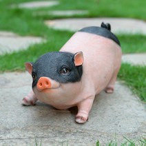 복덩이 돼지 모형 장식품 정원 인테리어 오브제 조각상 동물 리얼 소품 테라스 꾸미기 인형, 꽃돼지