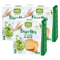 Le Moulin du Pivert 르 물랑 드 피베르 화이트 러스크 비스킷 과자 스낵 비건 팜유프리 270g 3팩, 3개