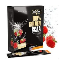126015 Maxler 100% 골든 BCAA 분말 - 가속화된 근육 회복 및 제지방 근육 성장을 위한 운동 중 및 사후 회복 음료 - 6g 비건 BCAA 아미노산 - 60인분, 딸기, 0.24온스(15개들이)