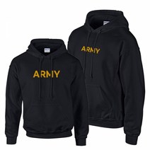 옐로우 ARMY 블랙 기모 후드티