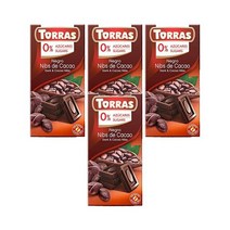 토라스 다크 초콜릿 카카오 칩 75g Torras CHOCOLATE NEGRO CON PEPITAS DE CACAO, 4팩