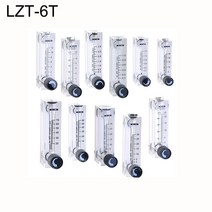 복합가스 측정기 산소농도 PMMA 가스 유량계 공기 1/4 "BSP Female Square Panel Type Rotameter LZT-, 06 1-10LPM