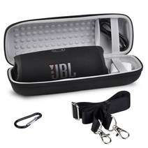 JBL Charge 5 Charge 4 스피커용 jbl 여행용 휴대용 케이스 핸드 스트랩 숄더 스트랩 및 카라비너가 있는 하드 쉘 보관 가방, 없음