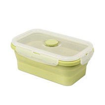 안나 접이식 도시락 재료 따로 보관함 도시락 도시락, 그린 그린 1200ml