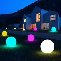 잔디등 LED정원등 매립등 야외 원격 제어 LED 야광 볼 램프 플로팅 업 잔디 조경 바닥 조명 스파 풀 전구 16 색 1PC, [03] 15CM