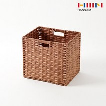 한샘온라인 볼드 라탄 패턴 바스켓 대_브라운