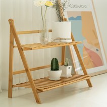 접이식 화분 거치대 받침대 보관대 소품 정리대 베란다 거실 인테리어 DIY 대나무 선반, 대(폭 70cm)
