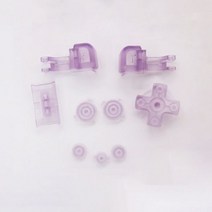 멀티 컬러 게임용 보이 어드밴스 SP GBA 버튼 세트 R L A B D 1세트, 04 Light Clear Purple