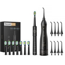 혀클리너 혓바닥청소 혀스크래퍼 백태제거 Fairywill-휴대용 구강 세척기 USB 300ml 충전식 치과 워터픽, 09 AE-5020E-B-E11-B