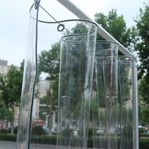 투명 방수포 천 야외 비 바람막이 방수 천막 캐노피 상점 매장, 0.3mm 1x2