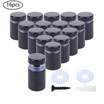 Osring 3/4 x 1 Inch Wall Standoff Hardware Stainless Steel Sign Standoffs Screw Mounting Acrylic Bo, Black