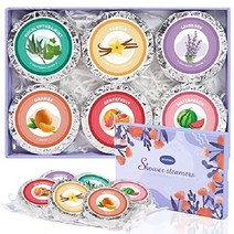 입욕제 Bumodel 아로마테라피 6 팩 목욕 폭탄 정제 천연 에센셜 오일 가정용 바스밤, 4 6PC(꽃 3개+과일 3개)
