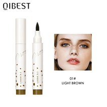 qibest 천연 주근깨 펜 소프트 브라운 주근깨 펜 지속 방수 도트 스팟 펜 페이스 컨실러 손쉽게 sunkissed 메이크업, 01 light brown_1