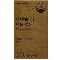 여에스더 락토 철분 비헴철 엽산 임산부 여성 영양제 보충제 HD 닥터 에스더철분, 60정, 1박스