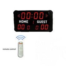 전자벽시계 무선LED벽시계 벽걸이시계 Ganxin 모든 종류의 스코어보드용 디지털 스코어보드, 3.scoreboard-remote