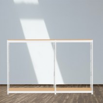 물류창고 조립식앵글 선반 1500 x 500 x 1350 2단, A형 800+700, 화이트