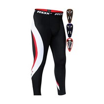RDX MMA 압축 바지 V 컵 Fitness 피트니스 트레이닝 Thermal 가드 베이스 레이어 L, 224487 L, Blue