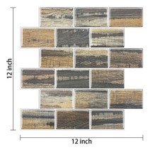 붙이는 벽지 셀프 웨인스코팅 템바보드 풀바른대형 30.5x30.5 붙이는 벽 스티커 껍질과 스틱 3D 지하철 타, 17 VP108_02 3 pieces