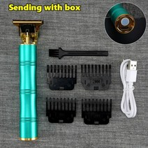 헤어 트리머 2021 usb 전기 충전식 면도기 수염 전문 남성 커팅 머신 수염 이발사 컷, 녹색 USB 상자