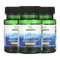 스완슨 루테인 10mg 소프트젤 60정, 3개
