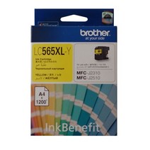브라더 LC565XL C M Y J2310 J2510 J3520 J3720 정품잉크, 1개, Yellow